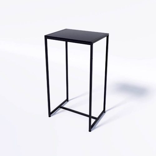 Стол демонстрационный TEVOLO для магазина, черный/черный, 1050х590х450 мм