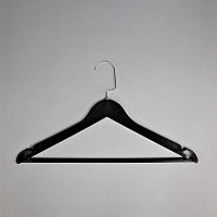 Плечики (вешалка) для одежды, черный/хром, 435х10 мм