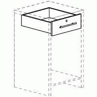 Ящик с замком для углового внутреннего прилавка