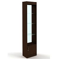 Витрина торговая узкая, задняя стенка стекло, 450х2000х300 мм