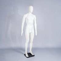 Манекен мужской абстрактный из пластика, белый, 1850х960х680х960 мм