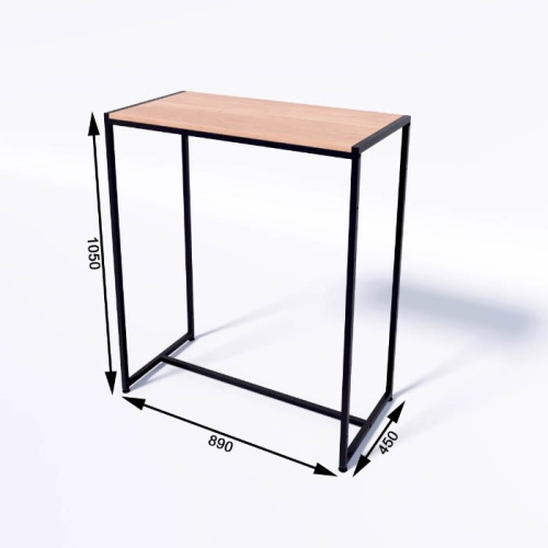 Стол демонстрационный TEVOLO для магазина, черный/дуб сонома, 1050х890х450 мм фото 4