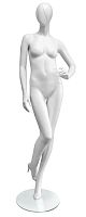 Манекен женский ростовой, без лица, белый матовый 1830х835х645х865 мм