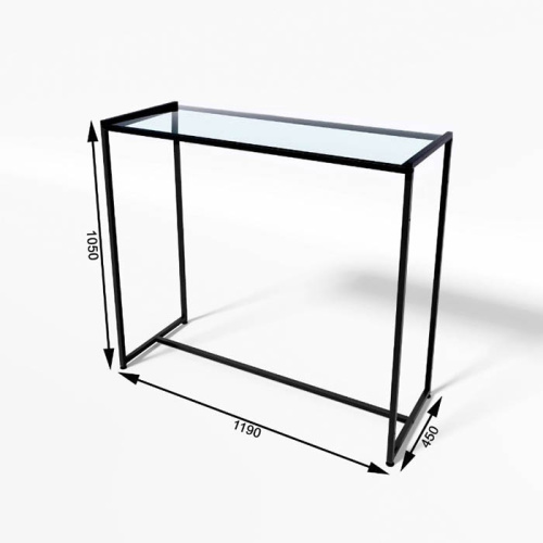 Стол демонстрационный TEVOLO для магазина, черный/прозрачный, 1050х1190х450 мм фото 3
