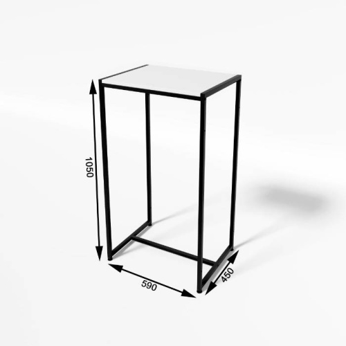 Стол демонстрационный TEVOLO для магазина, черный/белый, 1050х590х450 мм фото 4 Стол демонстрационный TEVOLO для магазина, черный/белый, 1050х590х450 мм фото 4