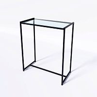 Стол демонстрационный TEVOLO для магазина, черный/прозрачный, 1050х890х450 мм