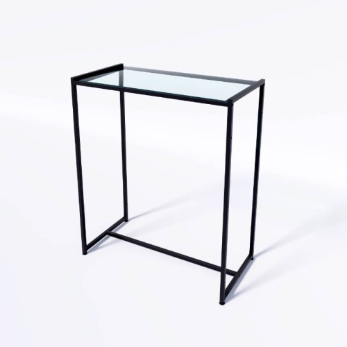 Стол демонстрационный TEVOLO для магазина, черный/прозрачный, 1050х890х450 мм