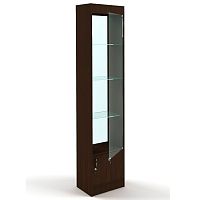 Витрина для магазина узкая, задняя стенка стекло, 450х2000х300 мм