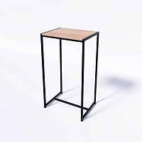 Стол демонстрационный TEVOLO для магазина, черный/дуб сонома, 1050х590х450 мм