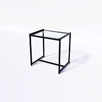 Стол демонстрационный TEVOLO для магазина, черный/прозрачный, 600х590х450 мм