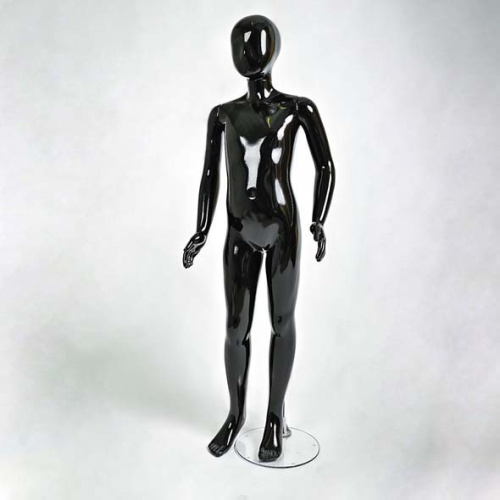 Манекен детский абстрактный, для магазина, черный глянец, 1400х660х560х660 мм