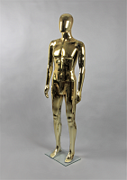 Манекен мужской абстрактный золотой глянец 1850х970х760х900 мм