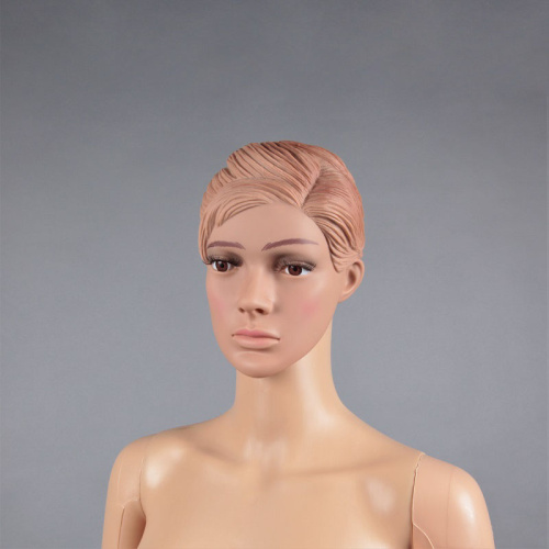 Манекен женский (с макияжем) на стеклянной подставке Рост: 1770 мм Цвет: телесный фото 2