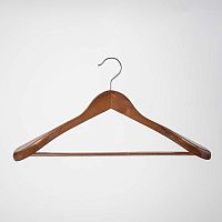 Вешалка плечики деревянная с перекладиной для одежды, 450х50 мм