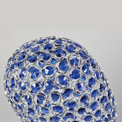 Манекен головы абстрактный металлический, серебряный/синий, 330х520 мм фото 4