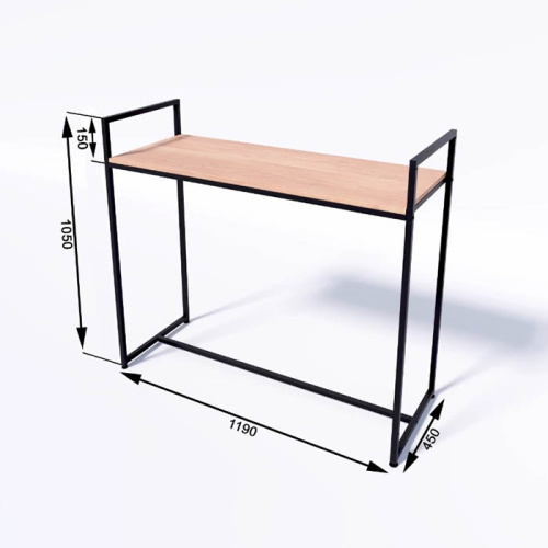 Стол демонстрационный TEVOLO для магазина, черный/дуб сонома, 1050х1190х450 мм фото 3