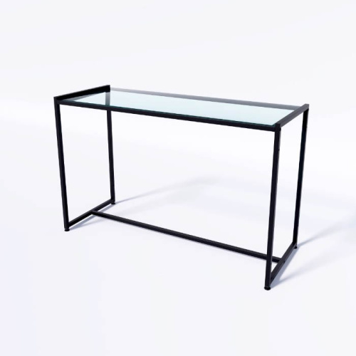 Стол демонстрационный TEVOLO для магазина, черный/прозрачный, 750х1190х450 мм