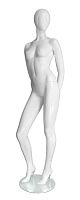 Манекен женский ростовой, без лица, белый глянцевый 1825х860х650х885 мм