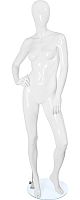 Манекен женский ростовой, без лица, белый 1820х850х640х880 мм