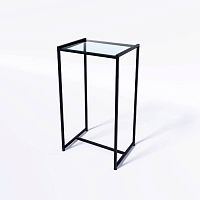 Стол демонстрационный TEVOLO для магазина, черный/прозрачный, 1050х590х450 мм