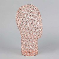 Манекен головы абстрактный металлический, бронзовый/алмаз, 330х520 мм