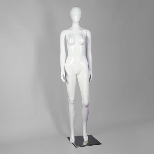 Манекен женский в полный рост для магазина, белый глянец, 1830х890х650х880 мм фото 2