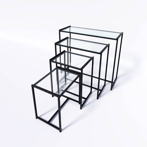 Стол демонстрационный TEVOLO для магазина, черный/прозрачный, 750х1190х450 мм фото 2