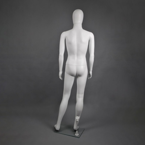 Манекен мужской ростовой с подставкой, белый матовый, 1850х970х760х900 мм фото 5