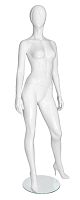 Манекен женский ростовой, без лица, белый глянцевый 1790х836х650х890 мм