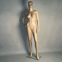 Манекен женский ростовой, с макияжем, натуралистичный, 1750х820х610х860 мм