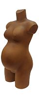Манекен женский торс, беременный, без головы, коричневый