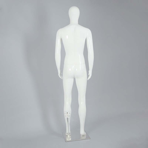 Манекен мужской в полный рост для магазина, белый глянец, 1930х950х720х960 мм фото 2