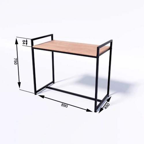 Стол демонстрационный TEVOLO для магазина, черный/дуб сонома, 750х890х450 мм фото 3