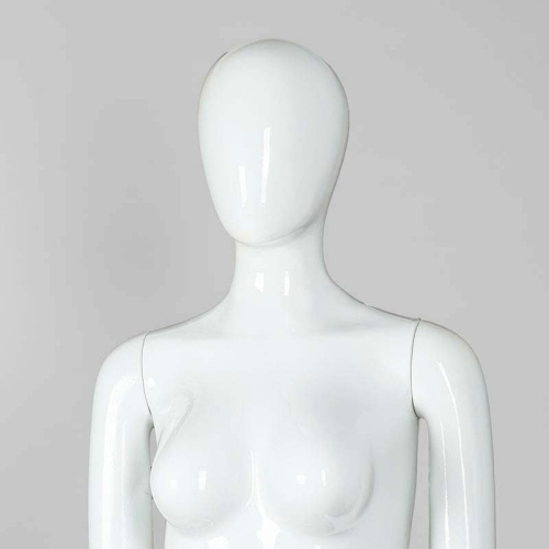 Манекен женский в полный рост для магазина, белый глянец, 1830х890х650х880 мм фото 6