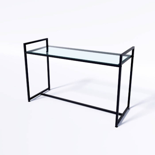 Стол демонстрационный TEVOLO для магазина, черный/прозрачный, 750х1190х450 мм фото 5