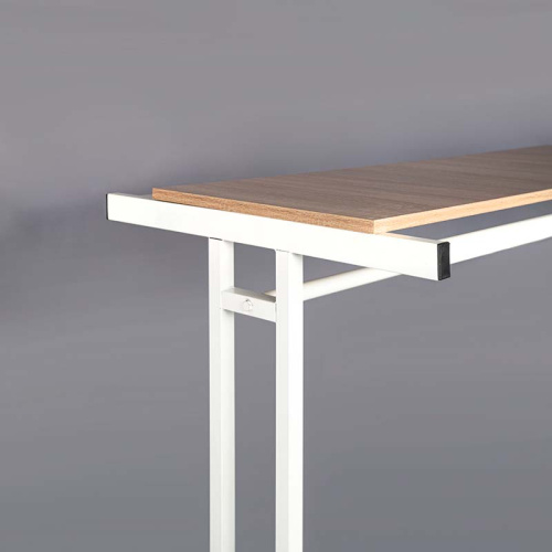 Вешало (стойка) с полкой цвета дуб сонома для магазина, 1250х600х1350 мм фото 4