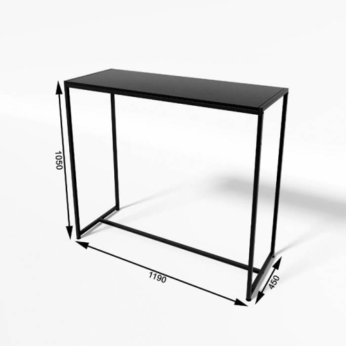 Стол демонстрационный TEVOLO для магазина, черный/черный, 1050х1190х450 мм фото 4