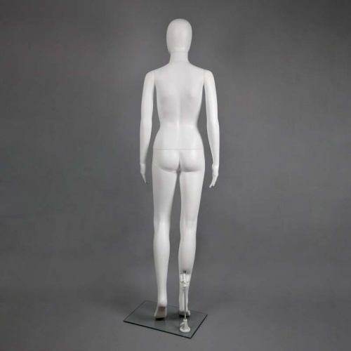 Манекен женский ростовой с подставкой, белый матовый, 1750х820х610х850 мм фото 5