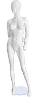 Манекен женский ростовой, без лица, белый 1800х840х590х850 мм